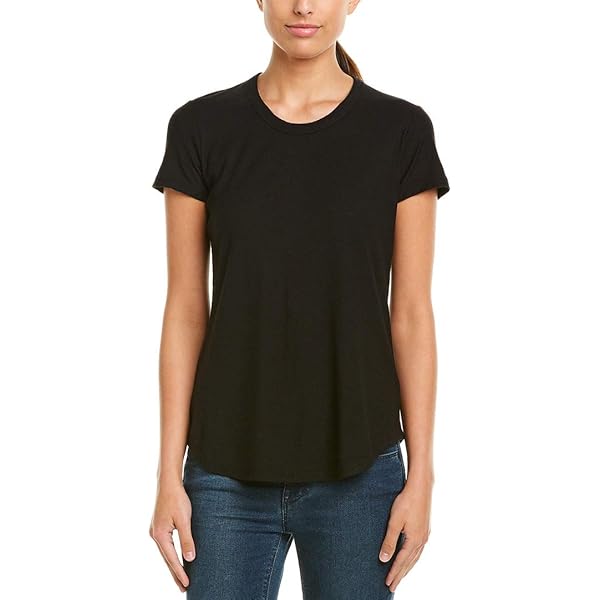 Standard James Perse Womens Casual Deep V Pullover Top Black